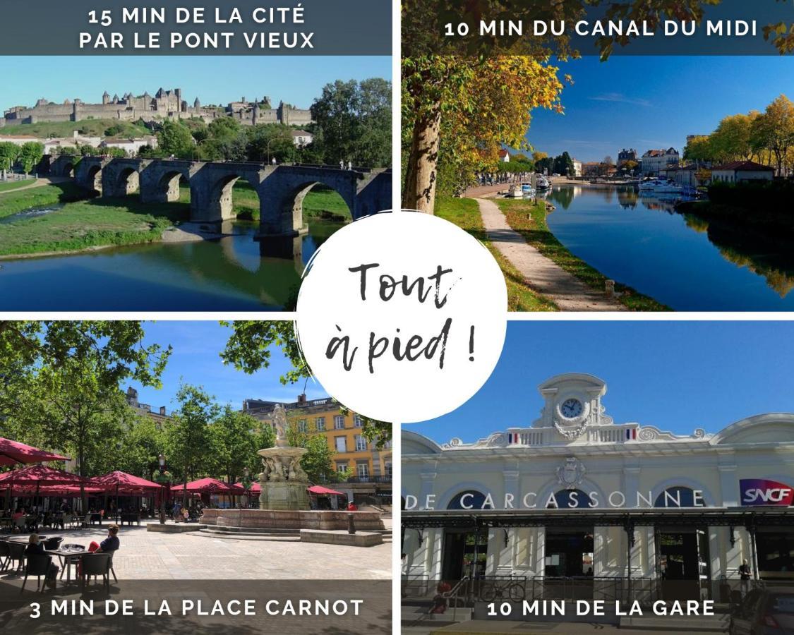 L'Escapade - Parking Gratuit - Wifi - Climatisation - Proche Cite - Tout Equipee Carcassonne Exterior photo